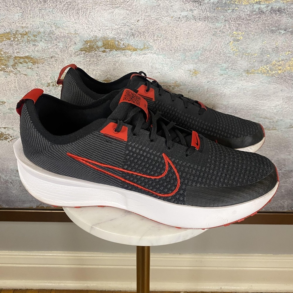 Nike Interact Run Shoes Mens Size 14 Black Red Running Sneakers FD2291-007